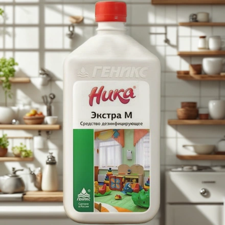 Средство дезинфицирующее 1,0 л Ника-экстра М с моющим эффектом (1/12 шт.) ЧестныйЗнак — интерьер, вид №1