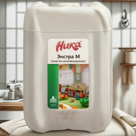 Средство дезинфицирующее 5,0 л Ника-экстра М с моющим эффектом (1/4 шт.) ЧестныйЗнак — интерьер, вид №1