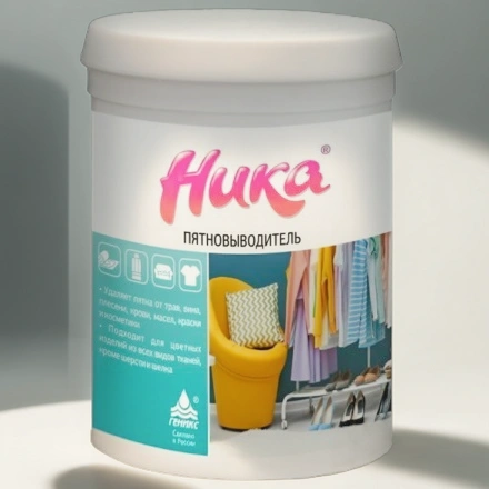 Пятновыводитель порошковый кислородный 600 г Ника (1/12 шт.) — инфографика, вид №1
