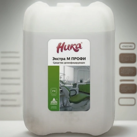 Средство дезинфицирующее 5,0 л Ника-экстра М Профи с моющим эффектом (1/4 шт.) — инфографика, вид №1
