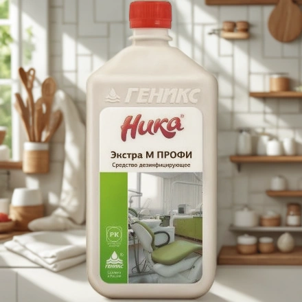 Средство дезинфицирующее 1,0 л Ника-экстра М Профи с моющим эффектом (1/12 шт.) — интерьер, вид №1