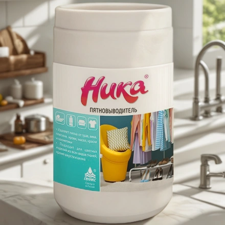 Пятновыводитель порошковый кислородный 1,2 кг Ника (1/6 шт.) АКЦИЯ — интерьер, вид №1