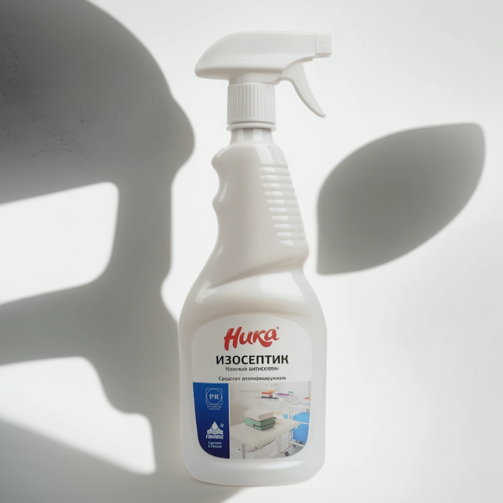 Средство дезинфицирующее 0.75 л Ника-Изосептик с курковым распылителем (1/15 шт.)ЧестныйЗнак АКЦИЯ — инфографика, вид №1