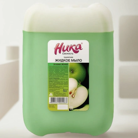 Мыло жидкое 5,0 л Ника-свежесть (яблоко) (1/4 шт.) — инфографика, вид №1