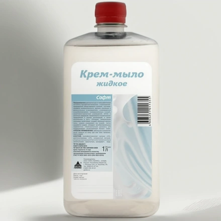 Мыло жидкое 1,0 л КРЕМ Ника-СОФТ (1/12 шт.) — инфографика, вид №1