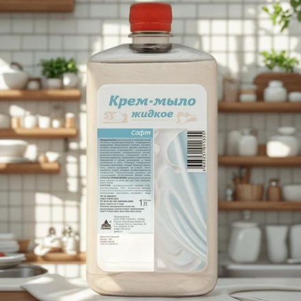 Мыло жидкое 1,0 л КРЕМ Ника-СОФТ (1/12 шт.) — интерьер, вид №1
