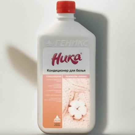 Кондиционер для белья 1,0 л «Ника» Нежность Хлопка (1/12 шт.) — инфографика, вид №1