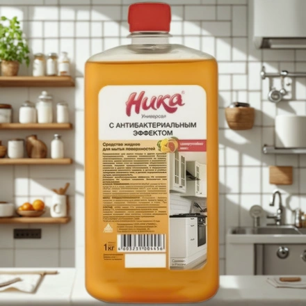 Средство моющее 1,0 кг Ника-универсал с антибактериальным эффектом (1/12 шт.) — интерьер, вид №1