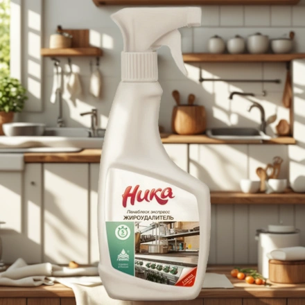 Средство для удаления нагара 0,5 кг Ника пенаблеск ЭКСПРЕСС спрей (1/15 шт.) — интерьер, вид №1