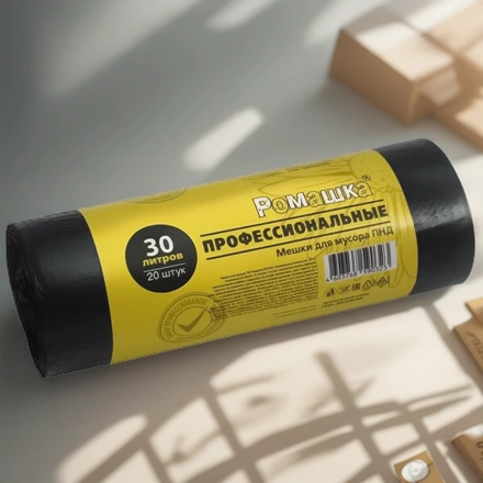 Мешок д/мусора ПНД 30 л (20 шт.) рулон ПРОФИ (1/30 шт.) ПФ-30/20/30 — инфографика, вид №1