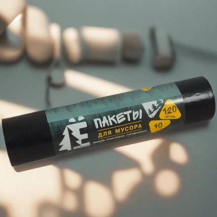 Мешок д/мусора ПВД 120 л (10 шт.) рулон Ё-РОМАШКА (1/35 шт.) ЕЛР-ВР-120-10/35/Ч — инфографика, вид №1