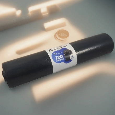 Мешок д/мусора ПВД 120 л (30 шт.) рулон 30 мкм Омск (1/5 шт.) — инфографика, вид №1