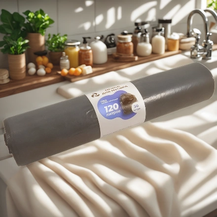 Мешок д/мусора ПВД 120 л (30 шт.) рулон 30 мкм Омск (1/5 шт.) — интерьер, вид №1