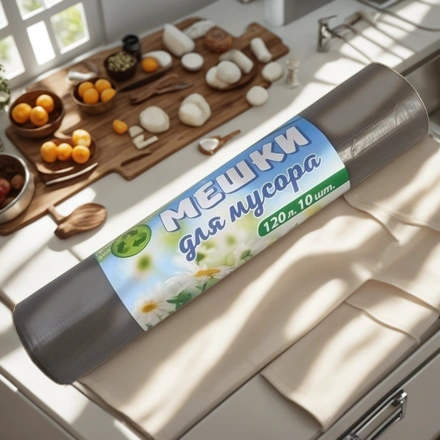 Мешок д/мусора ПВД 120 л (10 шт.) рулон Наша Планета (1/20 шт.) — интерьер, вид №1