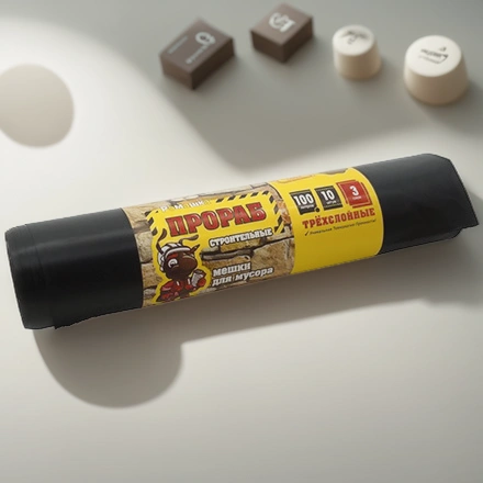 Мешок д/мусора ПВД 100 л (10 шт.) рулон 3-х слойный ПРОРАБ (1/10 шт.) ПБ-100/10/10/3сл — инфографика, вид №1