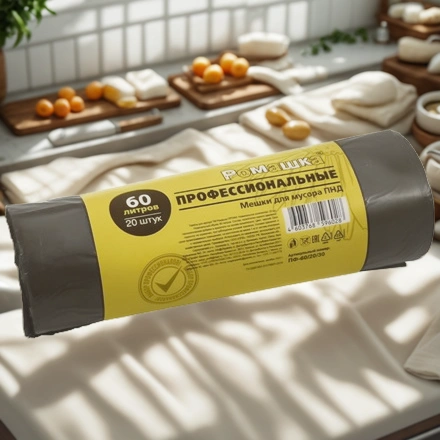 Мешок д/мусора ПНД 60 л (20 шт.) рулон ПРОФИ (1/30 шт.) ПФ-60/20/30 — интерьер, вид №1