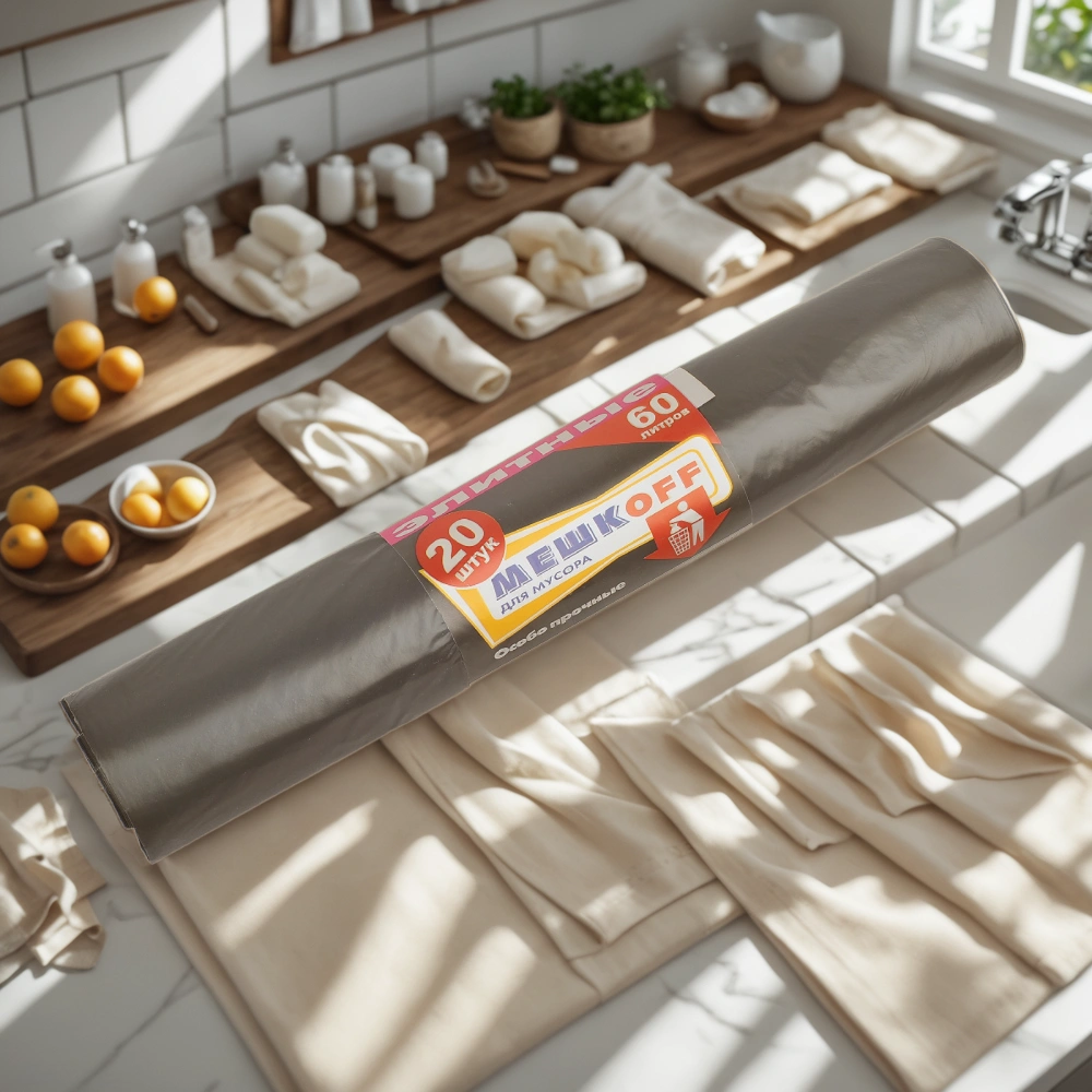 Мешок д/мусора ПВД 60 л (20 шт.) рулон Элит.МЕШКОFF (1/20 шт.) — интерьер, вид №1