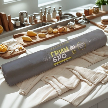 Мешок д/мусора ПВД 60 л (30 шт.) рулон ПРОЧНЫЕ Грин Бро (1/5 шт.) — интерьер, вид №1