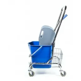 Уборочная тележка одноведерная 25 л с отжимом на колесах (1 шт.) К1007