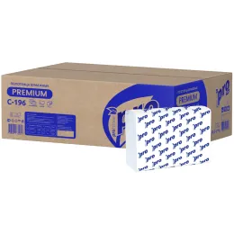 Полотенца бумажные ТМ PROtissue Z-сл., 2-сл., (190 листов), белый, 240*215 21 пач/кор