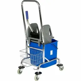 Уборочная тележка одноведерная 25 л с отжимом на колесах (1 шт.) К1007