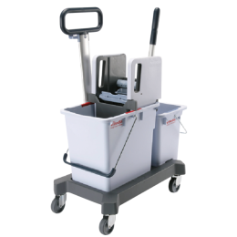 Тележка уборочная VILEDA, 2 съемных ведра 25 л+10 л, платформа, с транспортной ручкой, вертикальный отжим, 149099