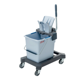 Тележка уборочная VILEDA УльтраСпидПро, 1 съемное ведро на 25 л, платформа, без ручки, туннельный отжим, 147191