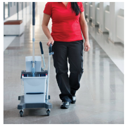 Тележка уборочная VILEDA УльтраСпидПро, 1 съемное ведро на 25 л, платформа, без ручки, туннельный отжим, 147191