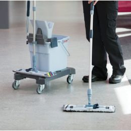 Тележка уборочная VILEDA УльтраСпидПро, 1 съемное ведро на 25 л, платформа, без ручки, туннельный отжим, 147191