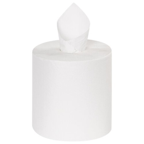 Полотенца бумажные с центральной вытяжкой 300 м, LAIMA (Система M2) UNIVERSAL WHITE, 1-слойные, белые, КОМПЛЕКТ 6 рулонов, 112506 в Екатеринбург — Uralhoz.ru