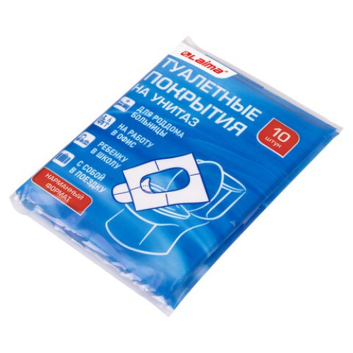 Накладки покрытия сидения для унитаза КОМПЛЕКТ 10 шт. школа/офис/больница/роддом/поездка LAIMA, 114177 в Екатеринбург — Uralhoz.ru