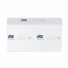 Полотенца бумажные 190 шт., TORK (H2) ADVANCED, КОМПЛЕКТ 21 пачка, 2-слойные, белые, 22,5х21,3 см, Z-сложение, 471150