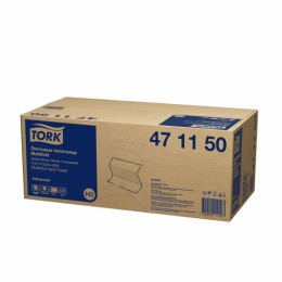 Полотенца бумажные 190 шт., TORK (H2) ADVANCED, КОМПЛЕКТ 21 пачка, 2-слойные, белые, 22,5х21,3 см, Z-сложение, 471150