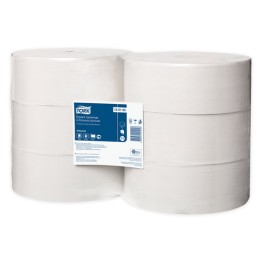 Бумага туалетная 525 м, БОЛЬШОЙ РУЛОН, Tellus/TORK (Система T1) UNIVERSAL, КОМПЛЕКТ 6 рулонов, 1-слойная,120195
