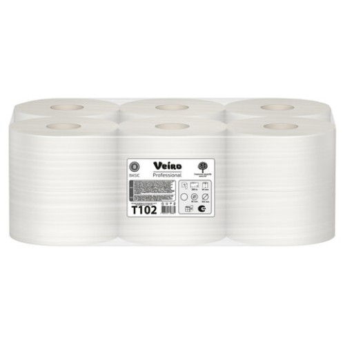 Бумага туалетная 200 м, VEIRO Professional (Система T2), КОМПЛЕКТ 12 шт., Basic, T102 в Екатеринбург — Uralhoz.ru