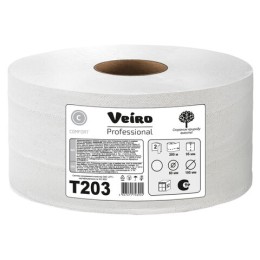 Бумага туалетная 200 м, VEIRO Professional (Система T2), КОМПЛЕКТ 12 шт, Comfort, 2-слойная, T203