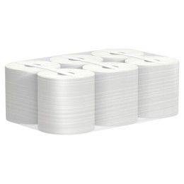 Полотенца бумажные с центральной вытяжкой 300 м, VEIRO (Система M2) BASIC, 1-слойные, цвет натуральный, КОМПЛЕКТ 6 рулонов, KP105