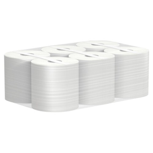 Полотенца бумажные с центральной вытяжкой 300 м, VEIRO (Система M2) BASIC, 1-слойные, цвет натуральный, КОМПЛЕКТ 6 рулонов, KP105 в Екатеринбург — Uralhoz.ru