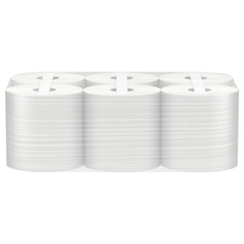 Полотенца бумажные с центральной вытяжкой 300 м, VEIRO (Система M2) BASIC, 1-слойные, цвет натуральный, КОМПЛЕКТ 6 рулонов, KP105 в Екатеринбург — Uralhoz.ru