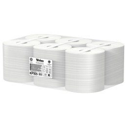 Полотенца бумажные с центральной вытяжкой 300 м, VEIRO (Система M2) BASIC, 1-слойные, цвет натуральный, КОМПЛЕКТ 6 рулонов, KP105