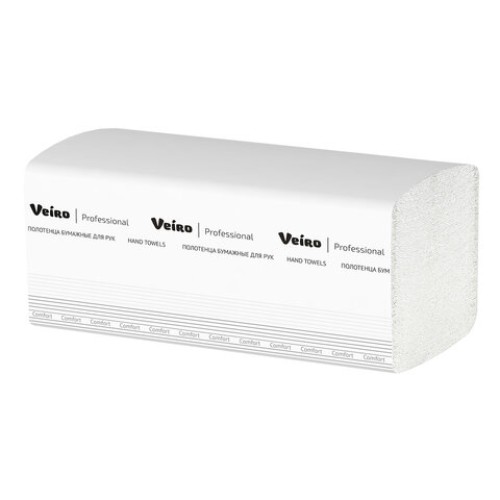 Полотенца бумажные 200 шт., VEIRO (Система H3) COMFORT, 2-слойные, белые, КОМПЛЕКТ 20 пачек, 21х21,6, V-сложение, KV205 в Екатеринбург — Uralhoz.ru