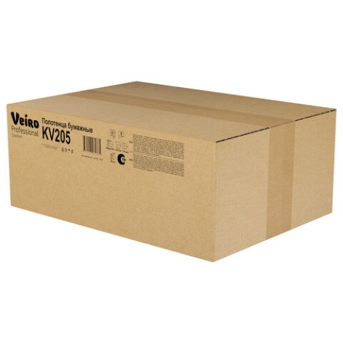 Полотенца бумажные 200 шт., VEIRO (Система H3) COMFORT, 2-слойные, белые, КОМПЛЕКТ 20 пачек, 21х21,6, V-сложение, KV205 в Екатеринбург — Uralhoz.ru