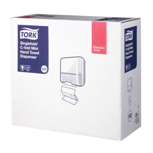 Диспенсер для полотенец TORK (Система H3) Elevation, mini, V-сложения, белый, 553100 в Екатеринбург — Uralhoz.ru
