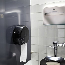 Диспенсер для покрытий на унитаз TORK (Система V1), покрытия 1/2 сложения, белый, 344080