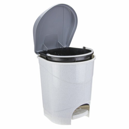 Ведро мусорное с КРЫШКОЙ и ПЕДАЛЬЮ 11 литров, 33х26х27 см, серое, IDEA, М 2891, М2891 в Екатеринбург — Uralhoz.ru