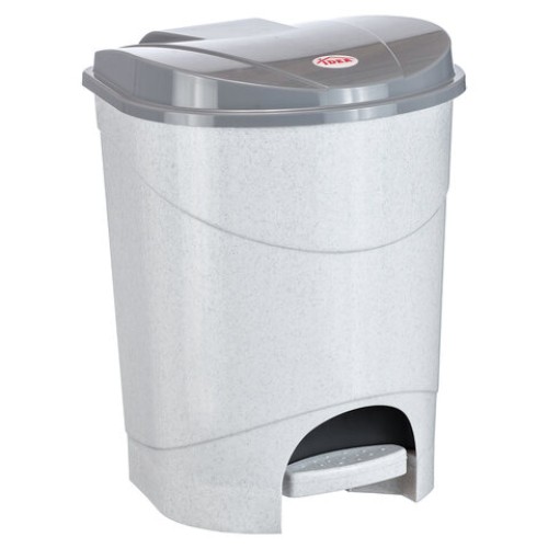 Ведро мусорное с КРЫШКОЙ и ПЕДАЛЬЮ 19 литров, 39х30,5х30,5 см, серое, IDEA, М2892 в Екатеринбург — Uralhoz.ru