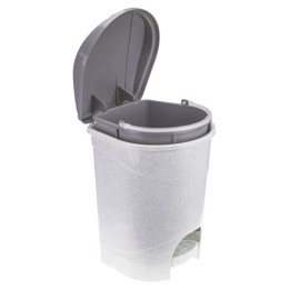 Ведро мусорное с КРЫШКОЙ и ПЕДАЛЬЮ 19 литров, 39х30,5х30,5 см, серое, IDEA, М2892