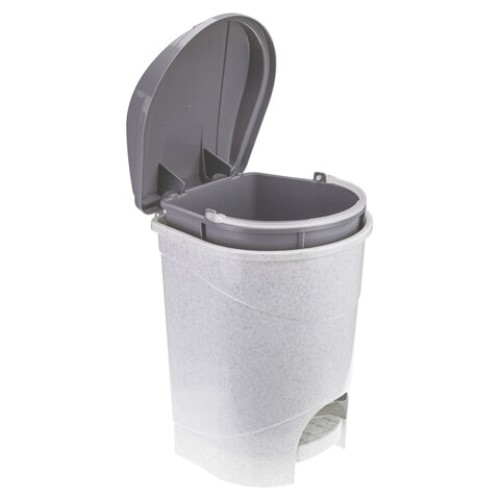Ведро мусорное с КРЫШКОЙ и ПЕДАЛЬЮ 19 литров, 39х30,5х30,5 см, серое, IDEA, М2892 в Екатеринбург — Uralhoz.ru
