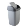 Ведро мусорное с КРЫШКОЙ (качающейся) 14 литров, ПОДВЕСНОЕ, 42х27х21 см, серый/графит, 327, 433270065 в Екатеринбург — Uralhoz.ru