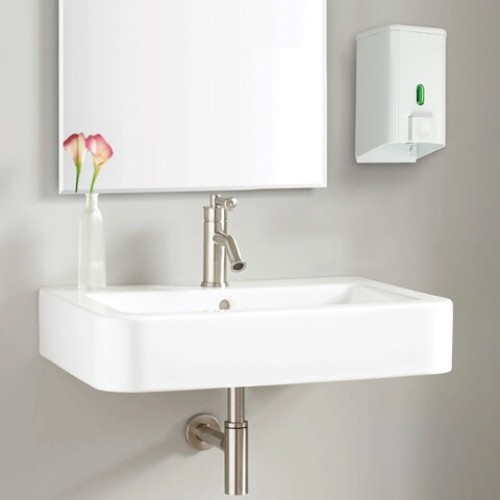 Дозатор для жидкого мыла и антисептика PRIMA NOVA, НАЛИВНОЙ, белый, 1,0 л, SD03 в Екатеринбург — Uralhoz.ru